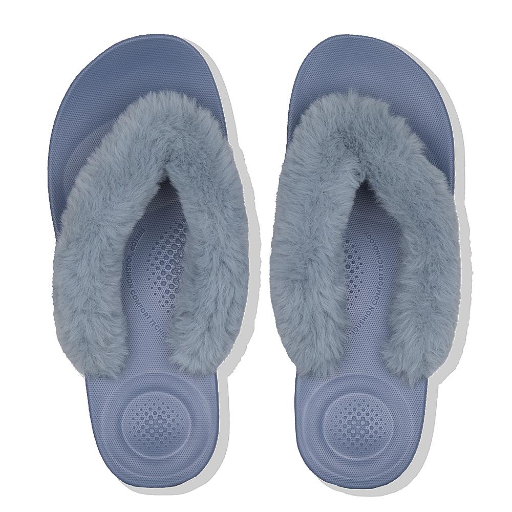 fuzzy flip flops