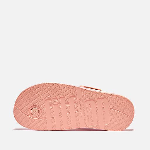 Fitflop Women s IQUSHION Iridescent Adjustable Buckle Flip Flops urban white iridescent Size CA 8 Rubber TPU