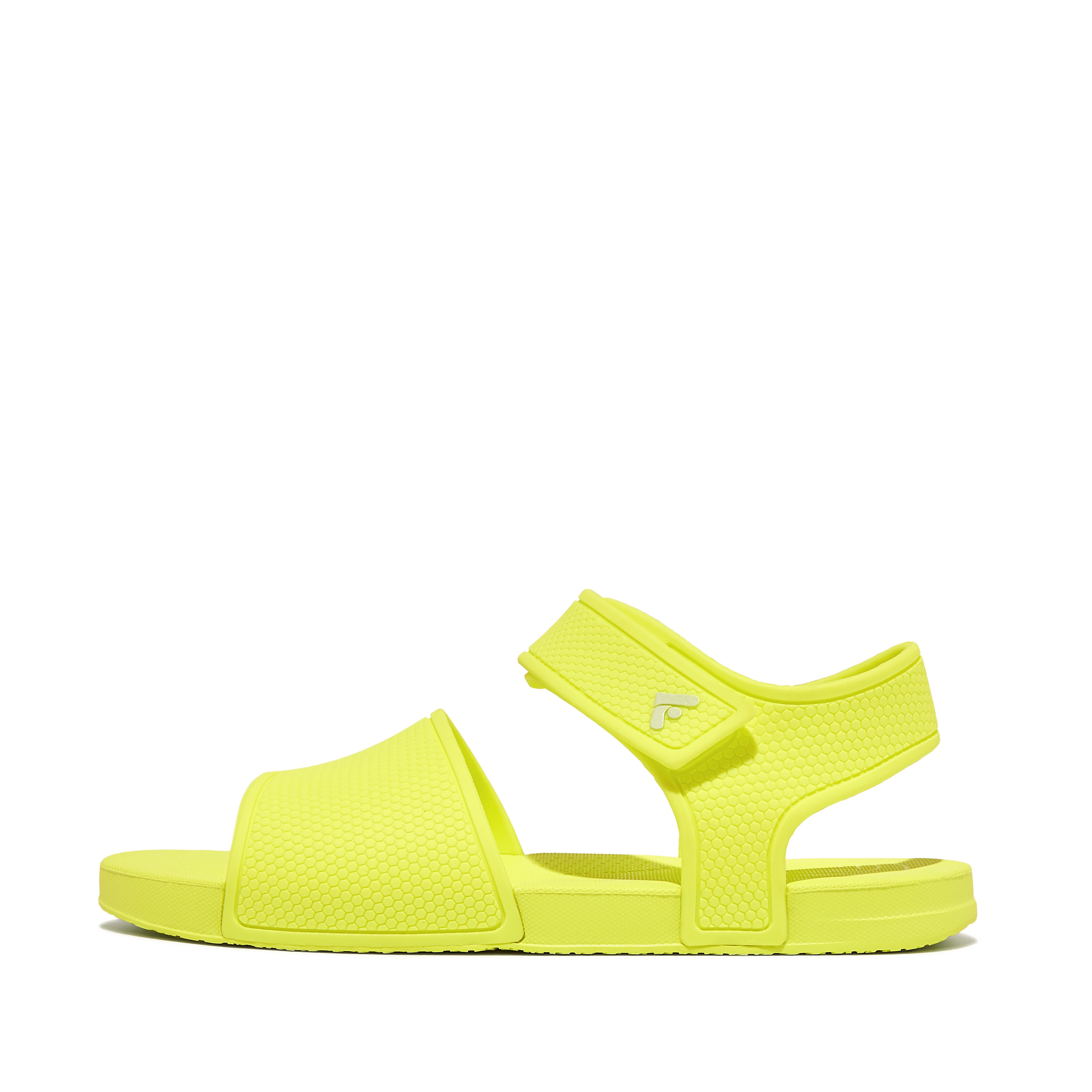 Fitflop iQUSHION KIDS Junior Ergonomic Back Strap Sandals Electric Yellow Size CA 12 Rubber