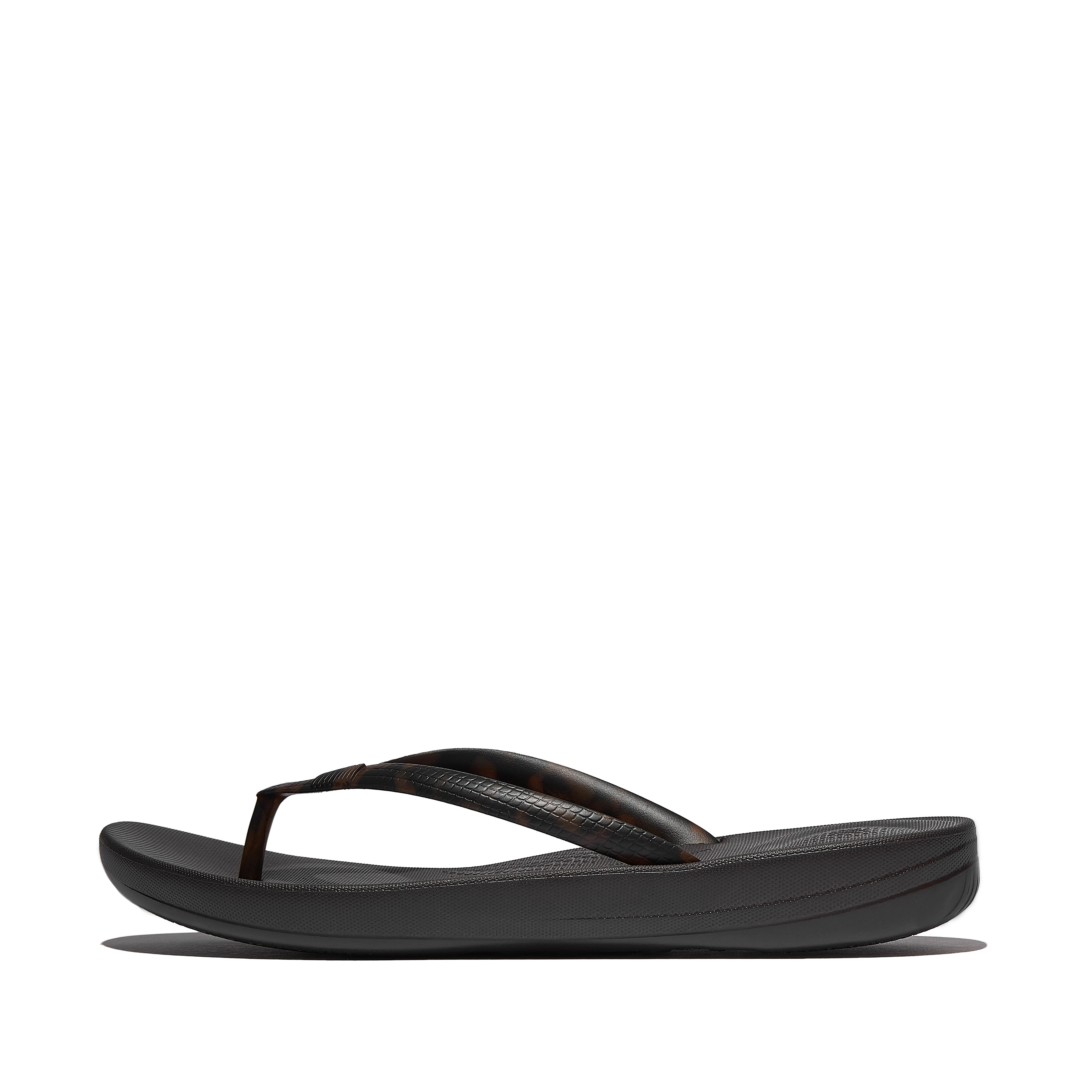 通販 送料無料  Women's US FitFlop | Flip-Flops Rubber Leopard Iqushion その他