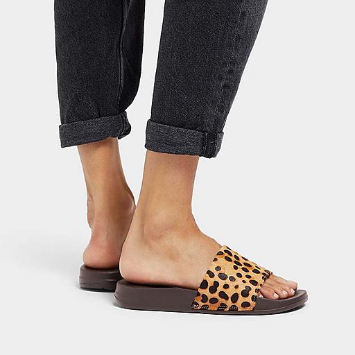 Leopard print fit flops online