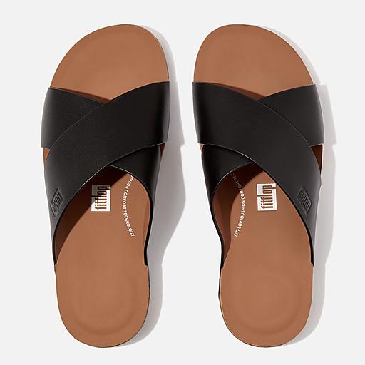 Men's Iqushion Leather Flip-Flops | FitFlop US Men's Iqushion Leather Flip-Flops | FitFlop US