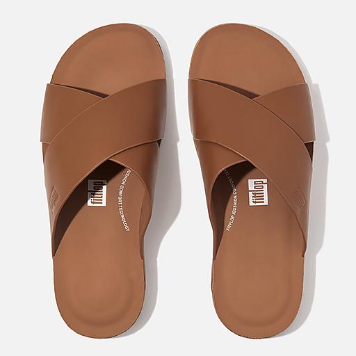 Men's Iqushion Leather Flip-Flops | FitFlop US