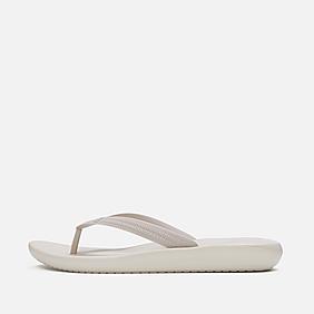 FitFlop Iqushion‎ Mens 8 Timberwolf Beige Ergonomic Flip Flops Rubber Sandal FitFlop iQushion Mens Ergonomic Flip-Flops - Trenton main image 3
