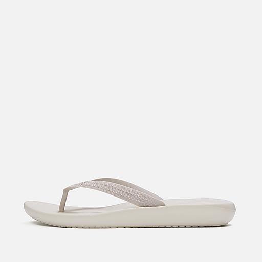 FitFlop Iqushion Mens 8 Timberwolf Beige Ergonomic Flip Flops Rubber Sandal‎ FitFlop iQushion Mens Ergonomic Flip-Flops - Trenton main image 3