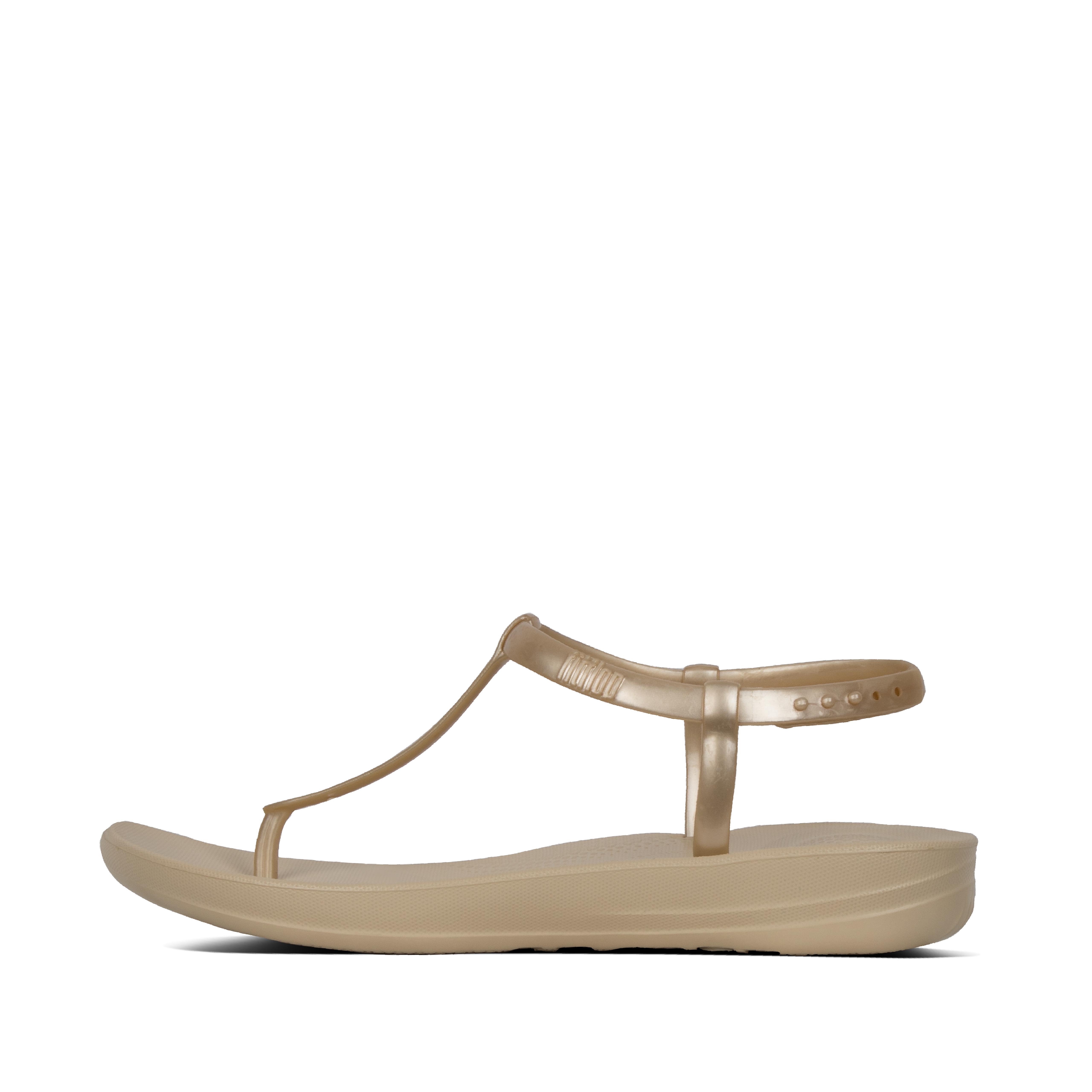 gold strap flip flops