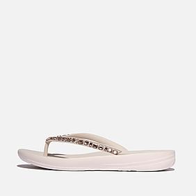 ◆Fitflop◆ [ICUSHION] Multi Crystal Pink Women's Flip Flops FitFlop® iQushion Iridescent Buckled Sandal - 21887714 | HSN