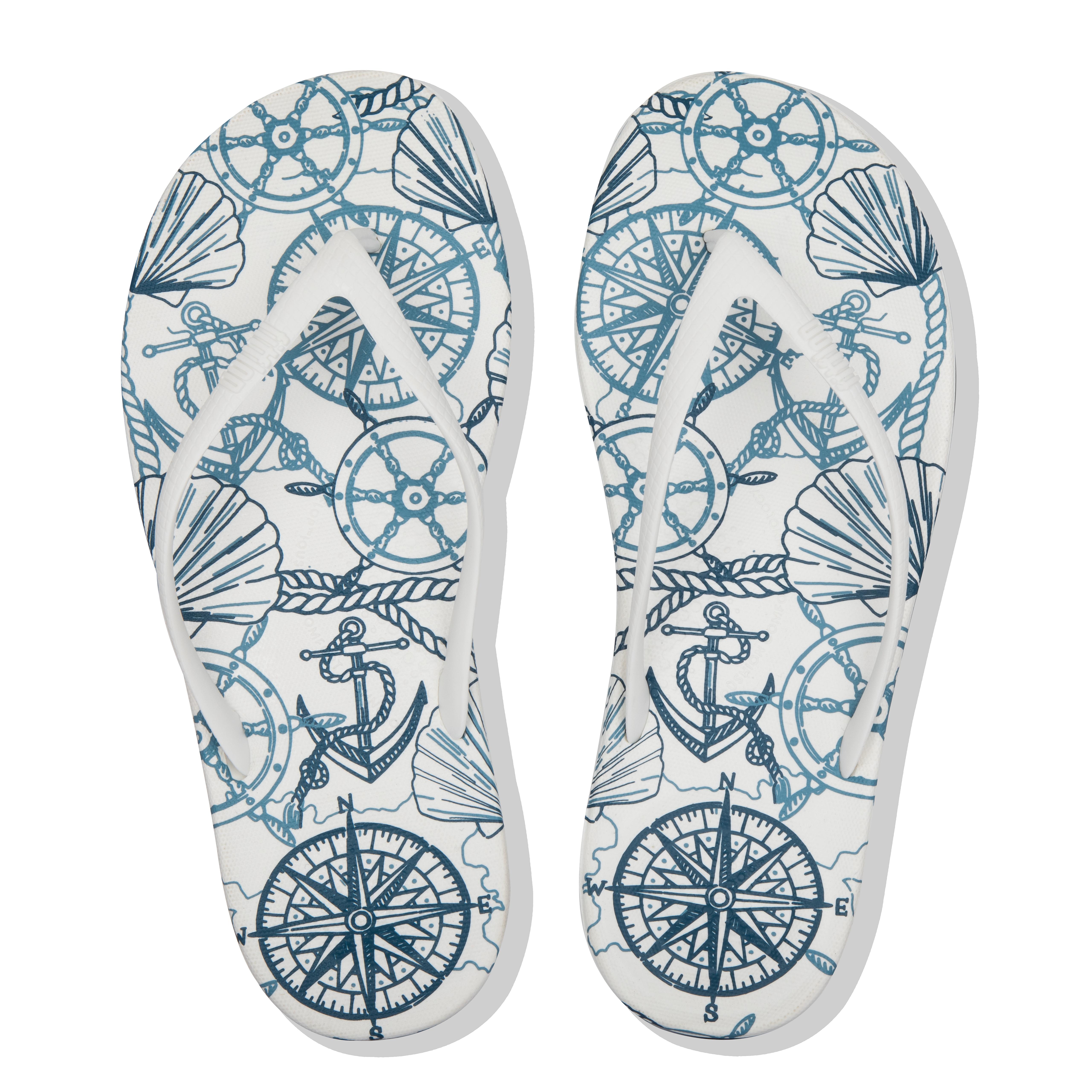 nautical flip flops