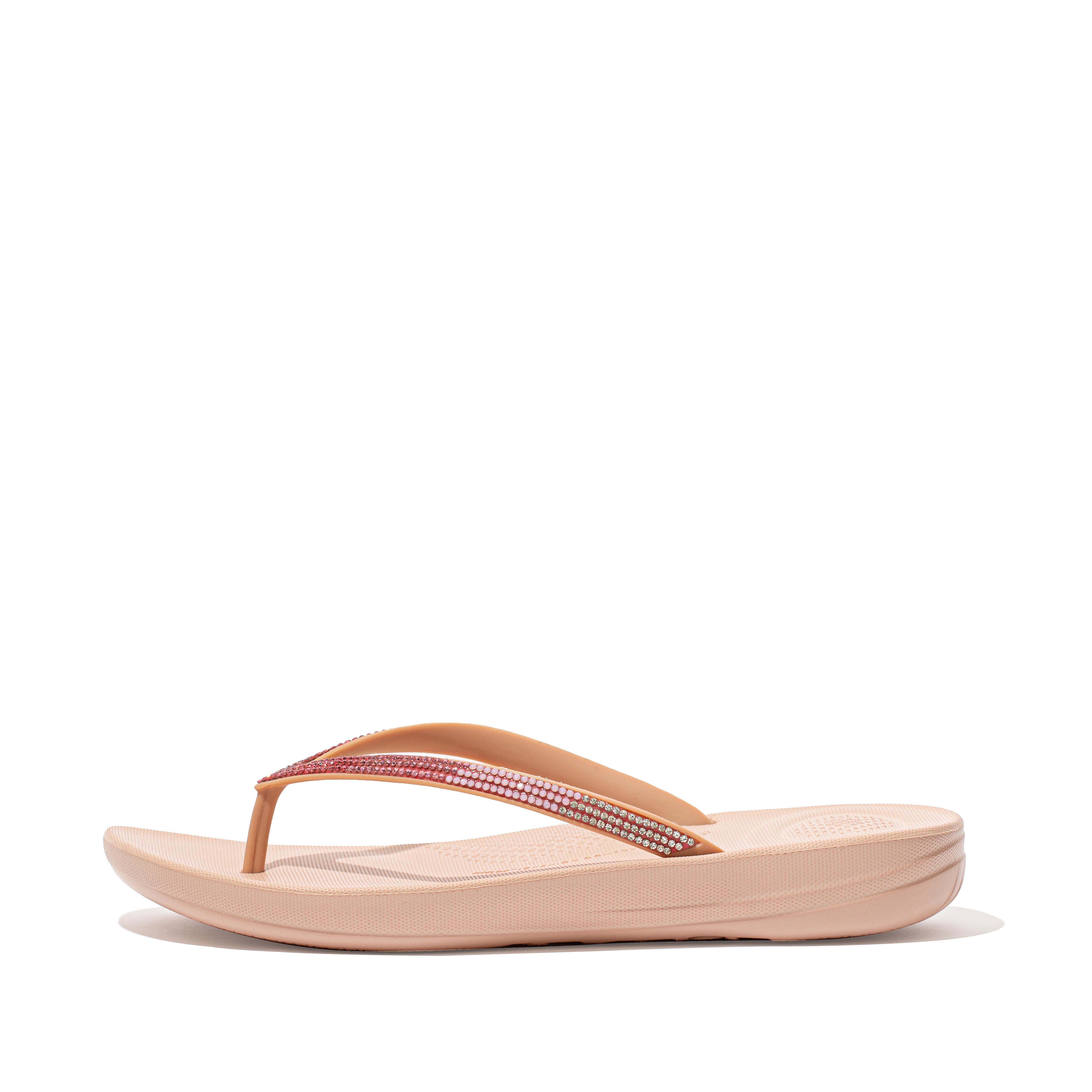 Women iQUSHION Ombré-Sparkle Flip-Flops Rubber, Full Price