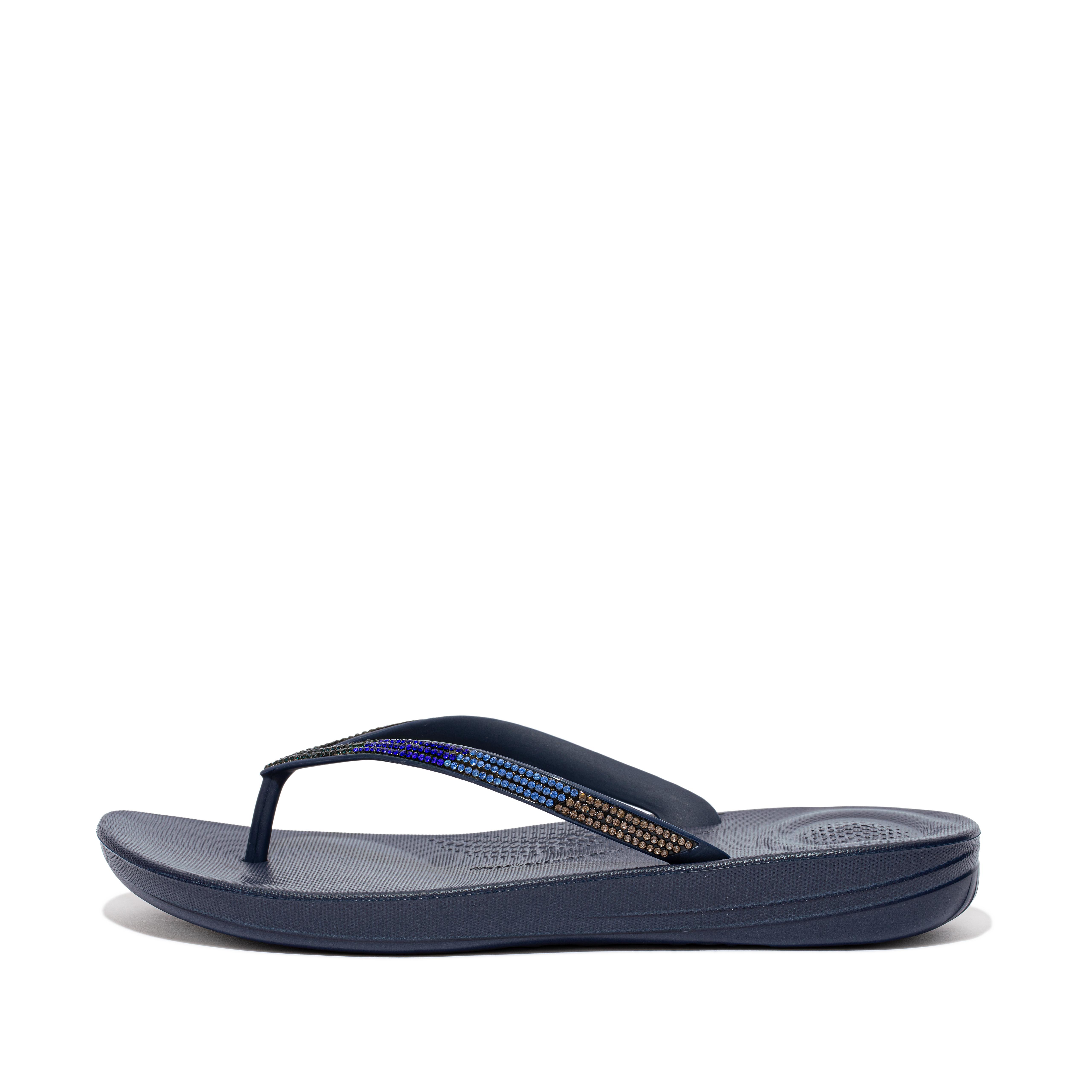Fitflop Ombre Sparkle Flip-Flops,Midnight Navy