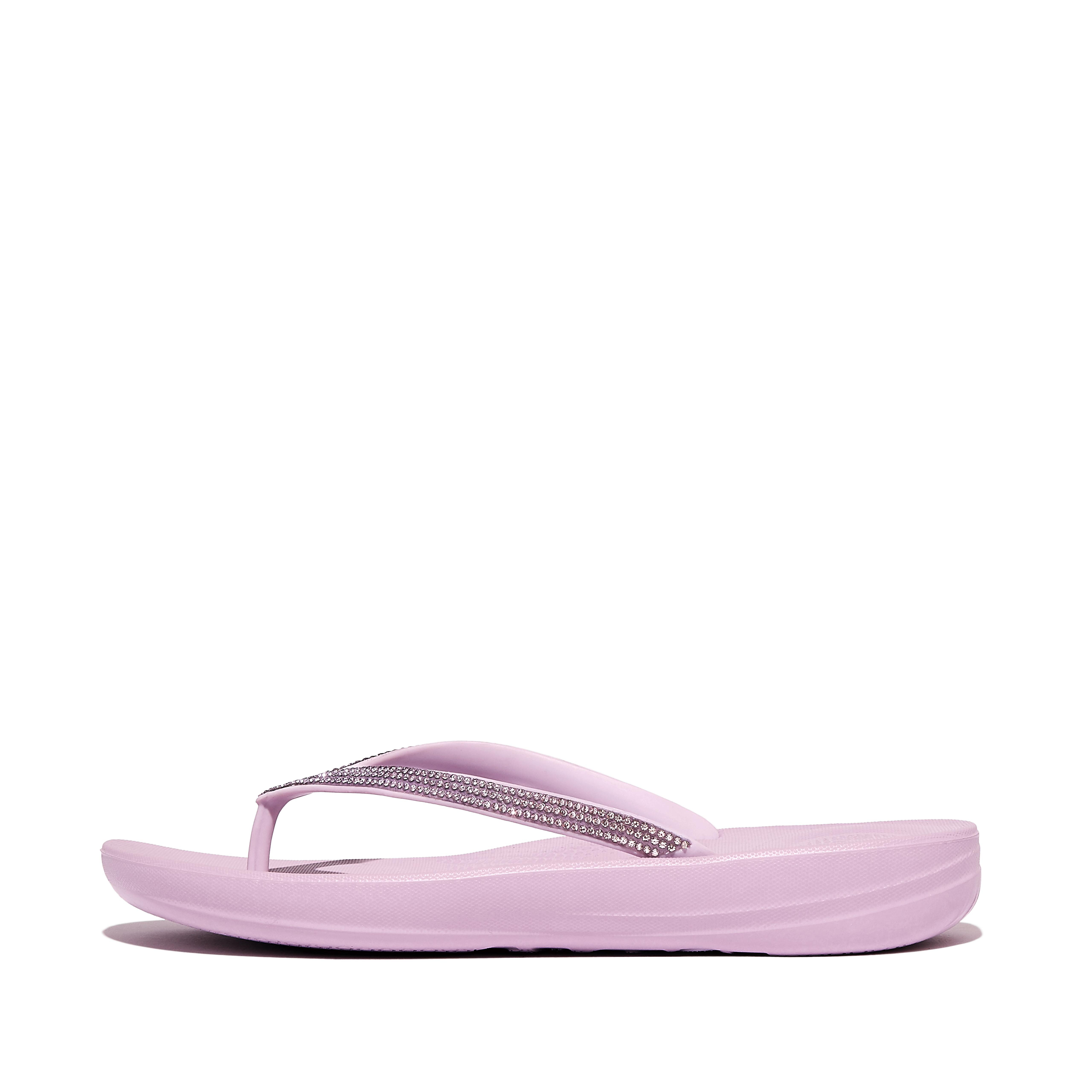 Women IQUSHION Ombré-Sparkle Flip-Flops Rubber, Outlet