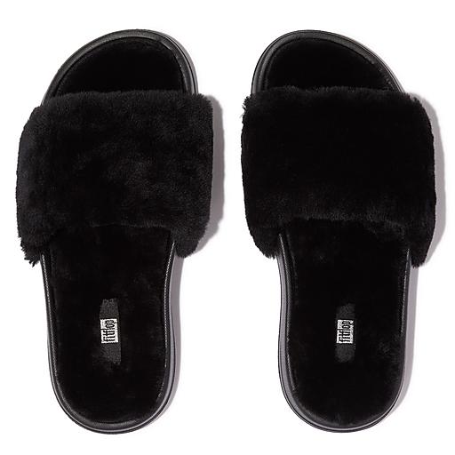 Furry best sale slide slippers