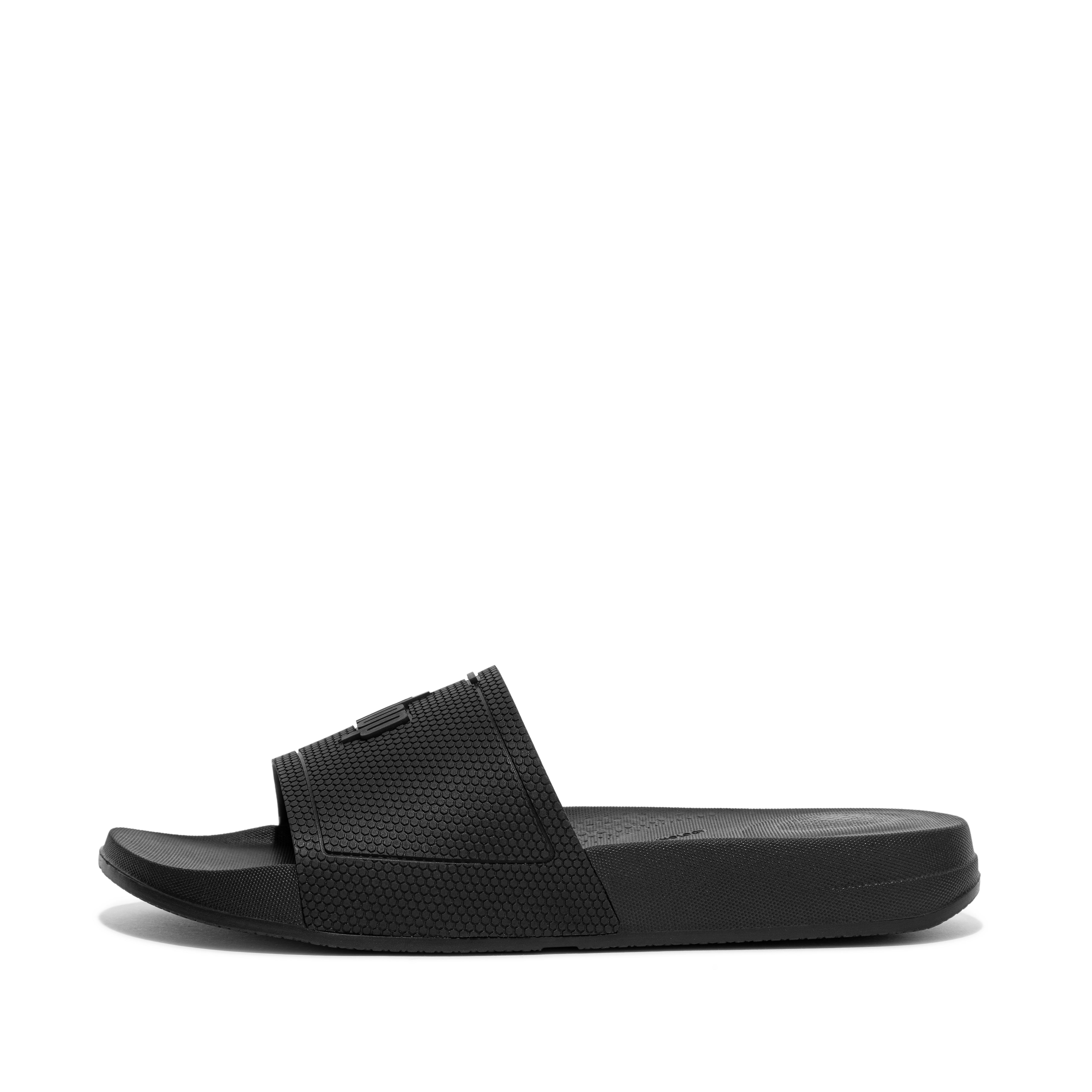 핏플랍 슬라이드 FitFlop iQUSHION Pool Slides,All Black