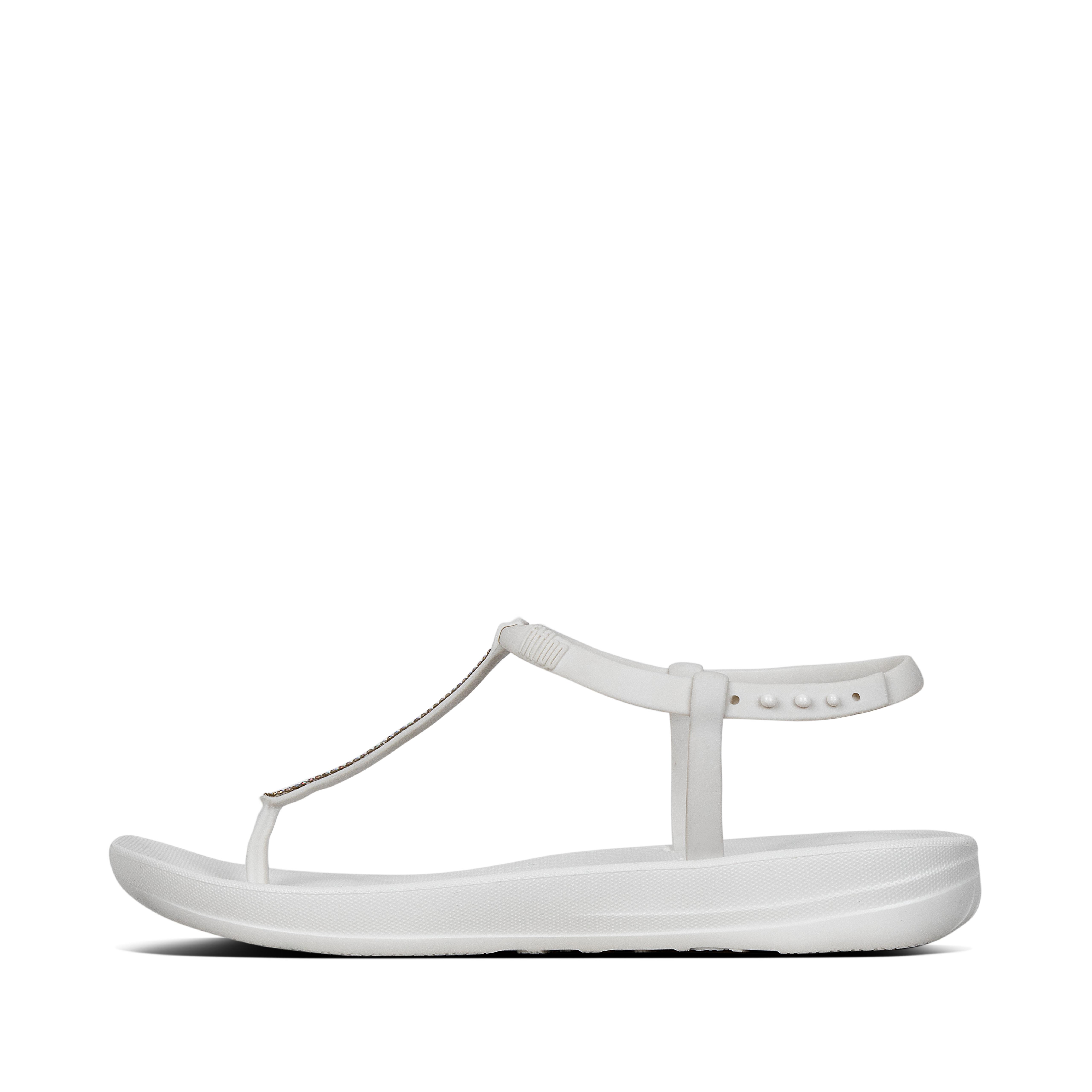 white sandals with backstrap