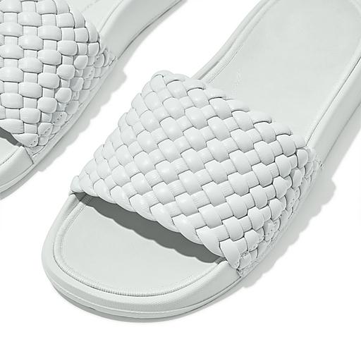 Woven leather slide new arrivals