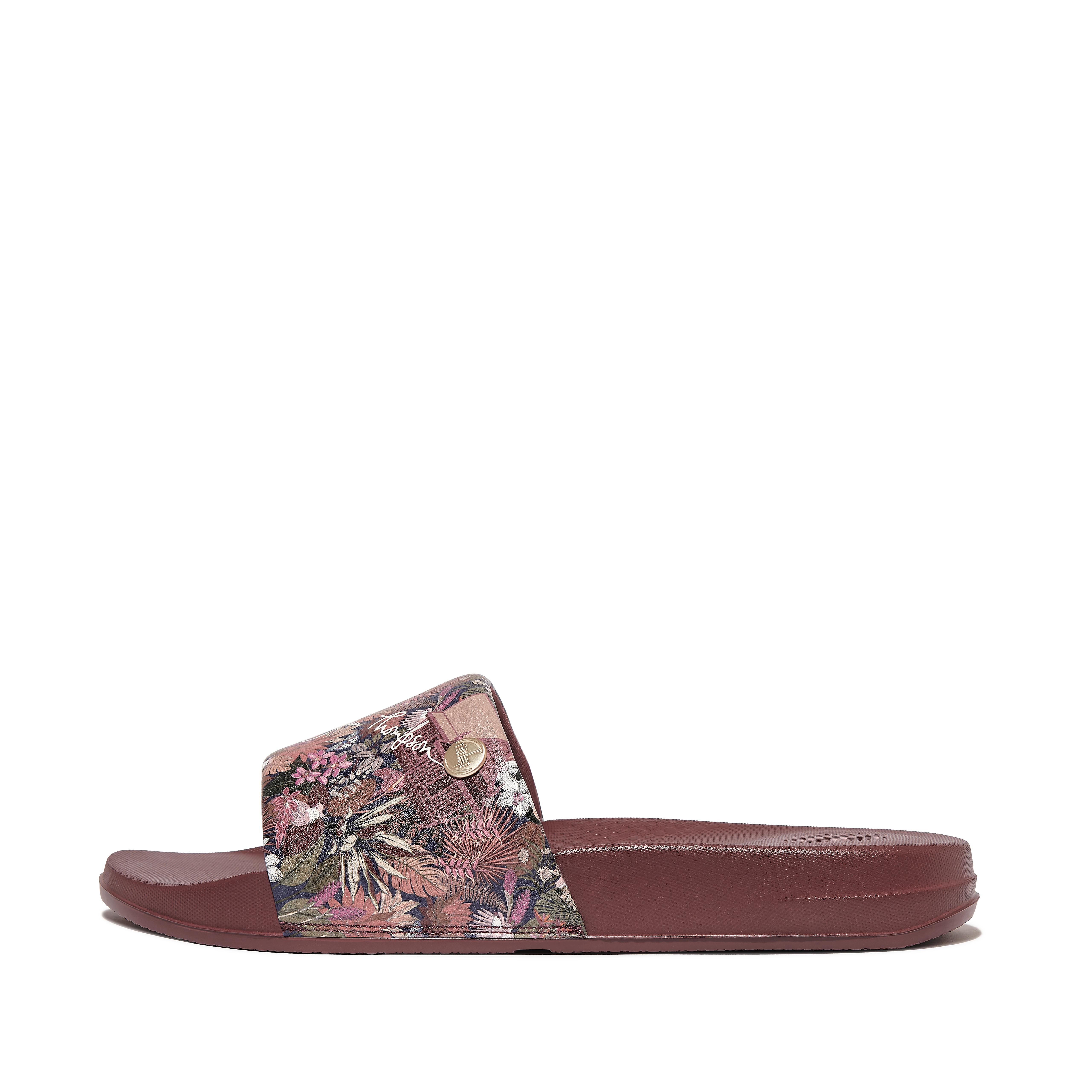 Fitflop X Jim Thompson Limited-Edition Slides,Java Brown