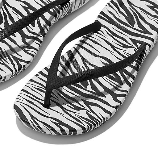 Zebra print best sale flip flops