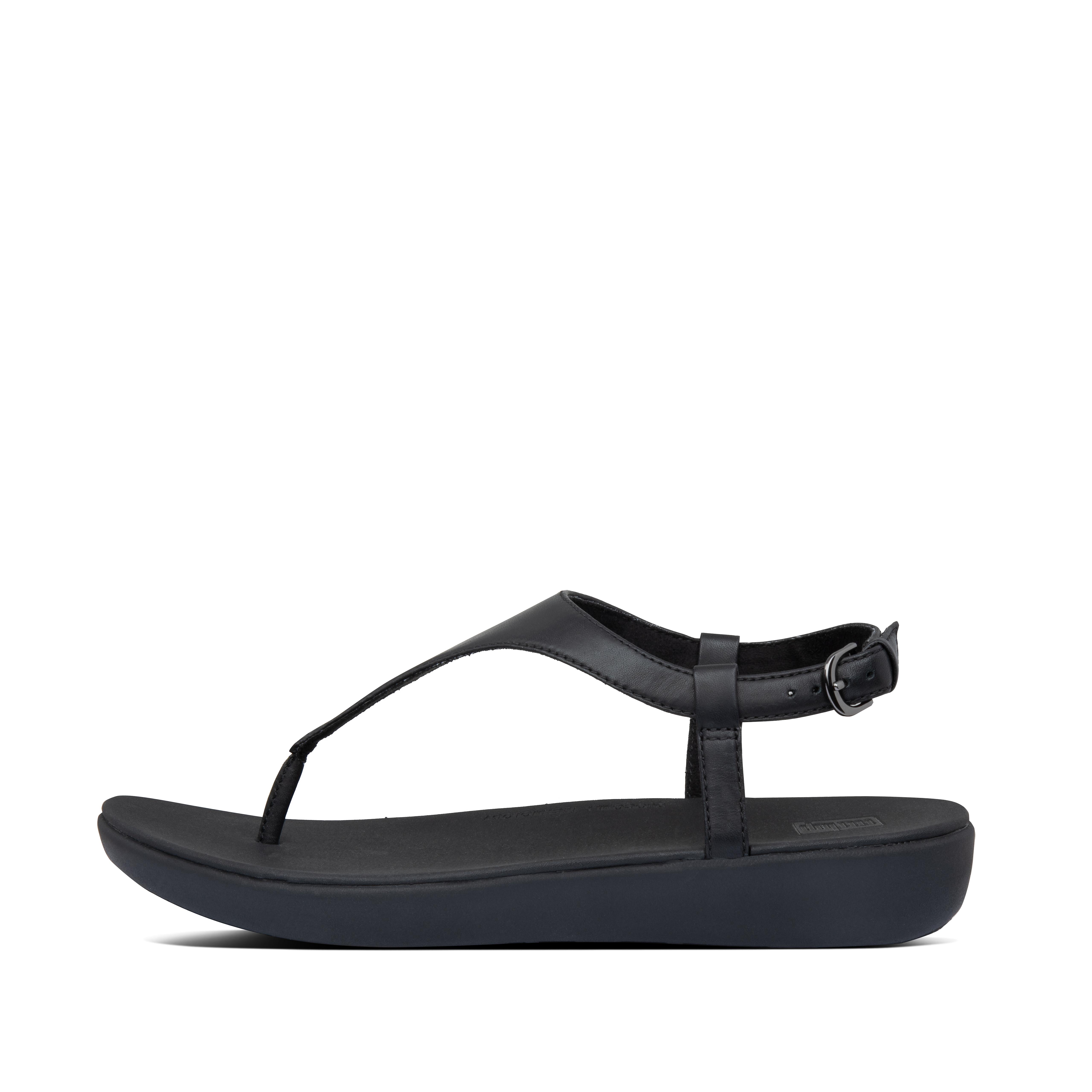 black sandals with backstrap