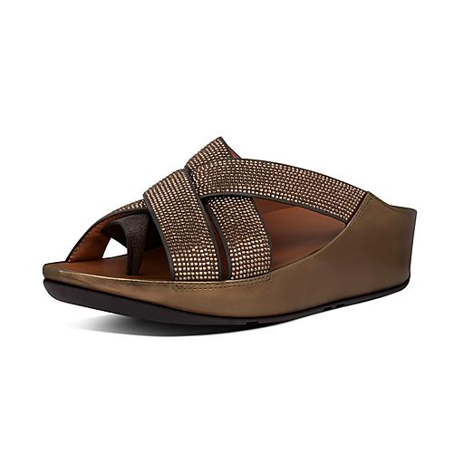 Women s Lattice Microfibre Toe Post Sandals FitFlop US