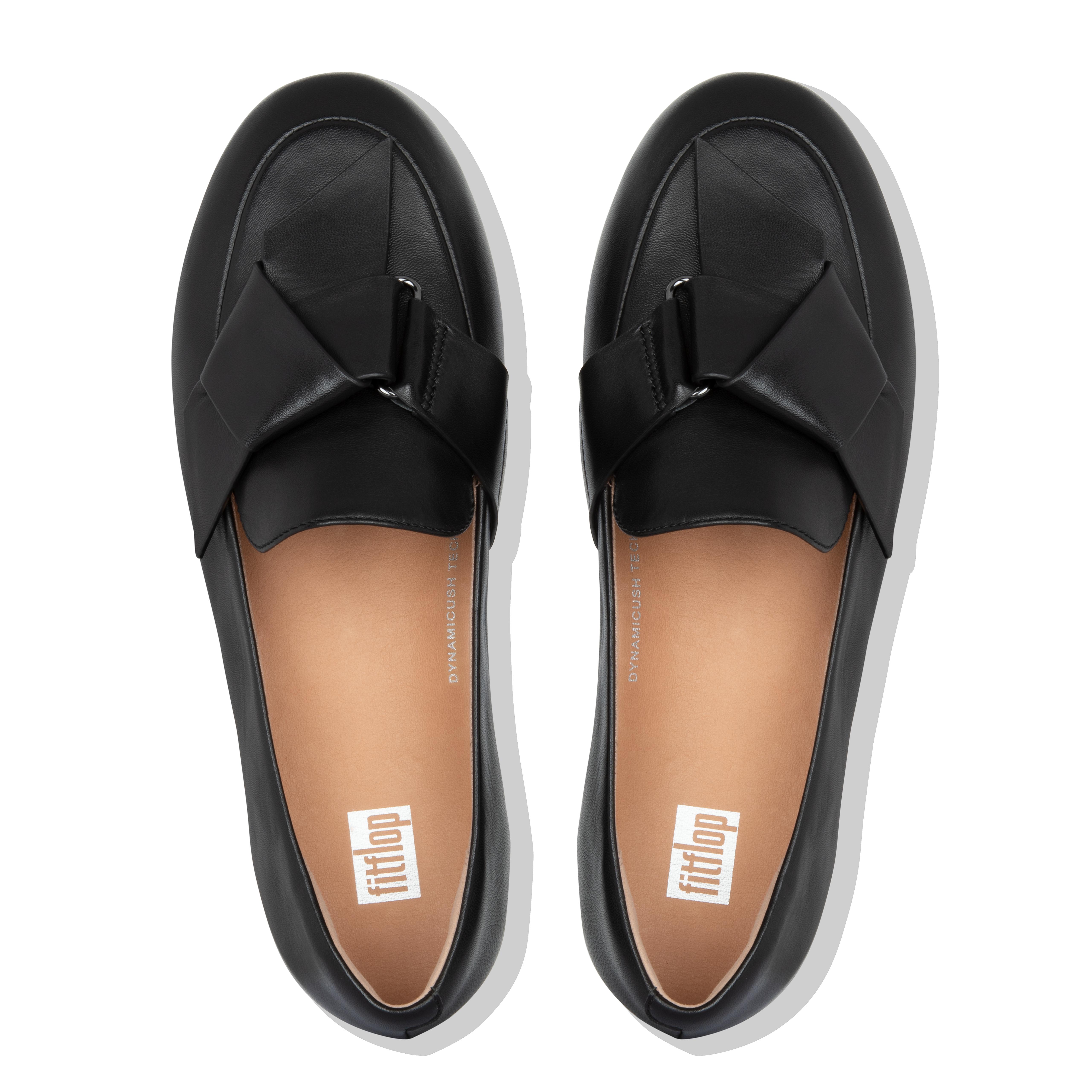 fitflop black leather shoes