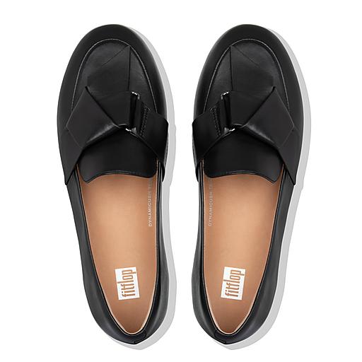 Lena knot 2024 leather loafers