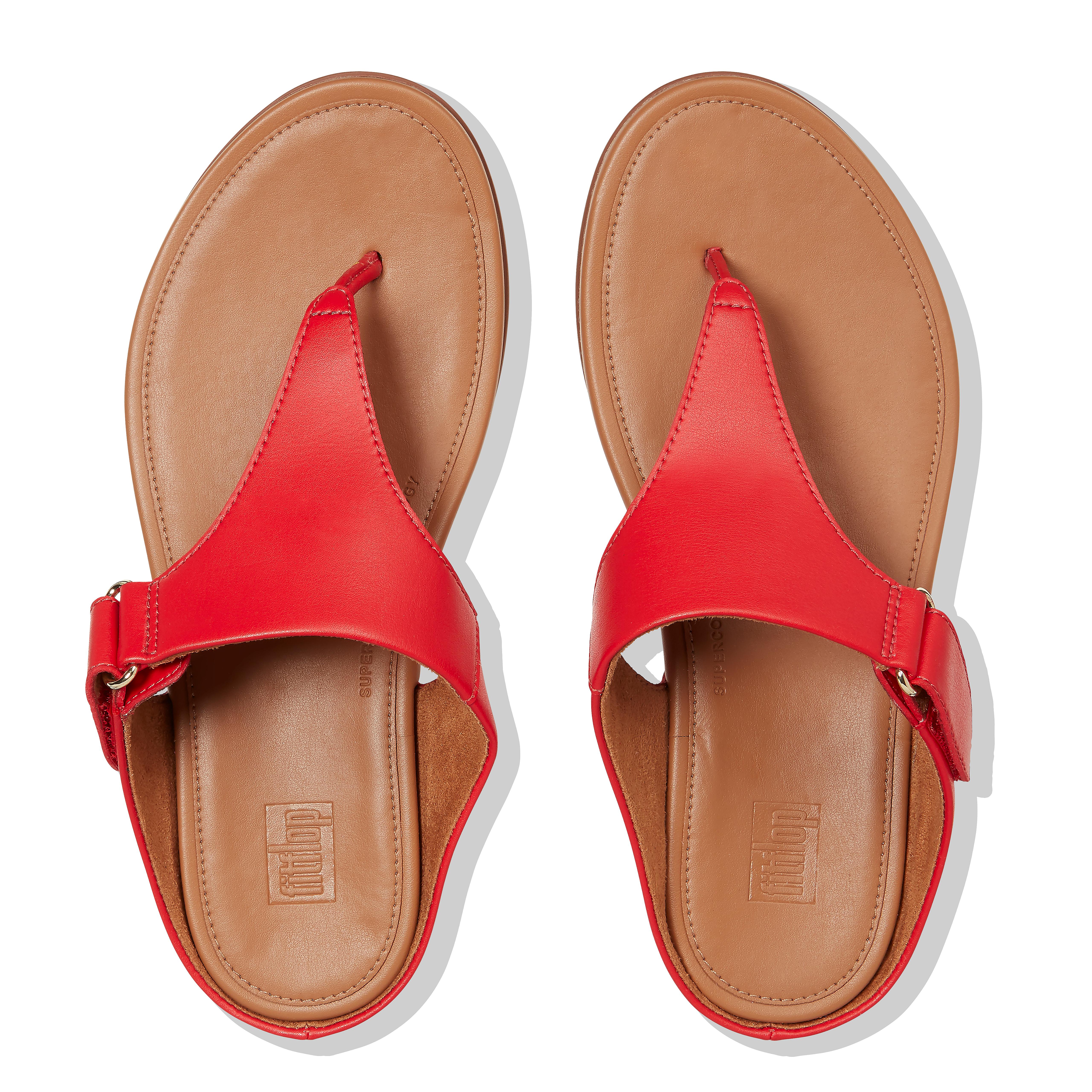 red fitflops size 6