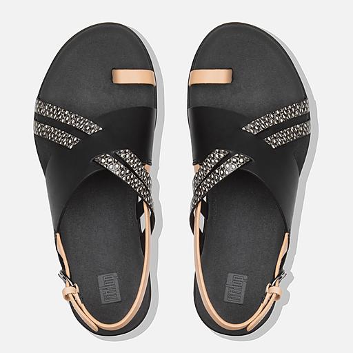 Women s LOOPY Leather Back Strap Sandals FitFlop EU