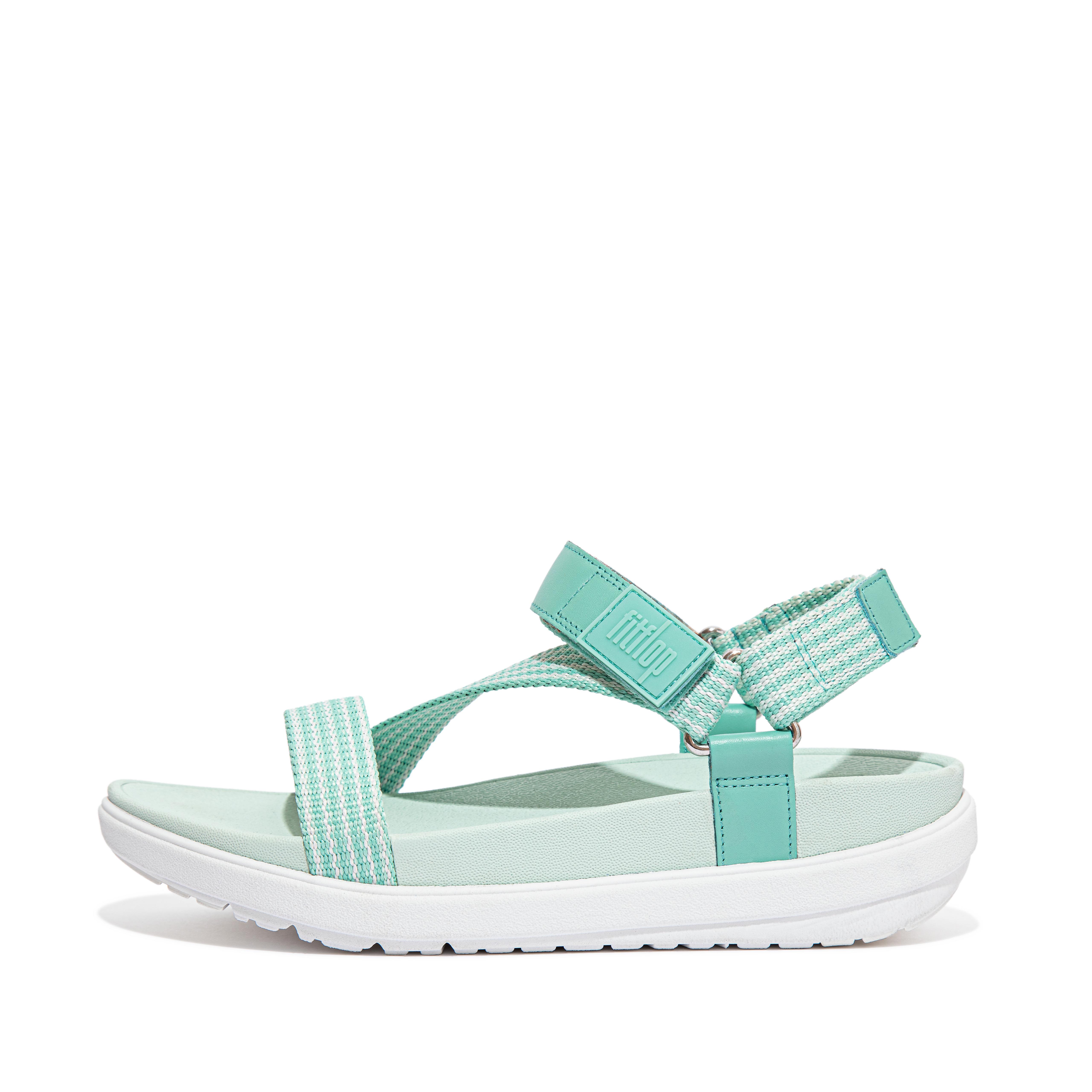 핏플랍 샌들 FitFlop LOOSH Webbing Z-Strap Sandals,Sea Foam Green