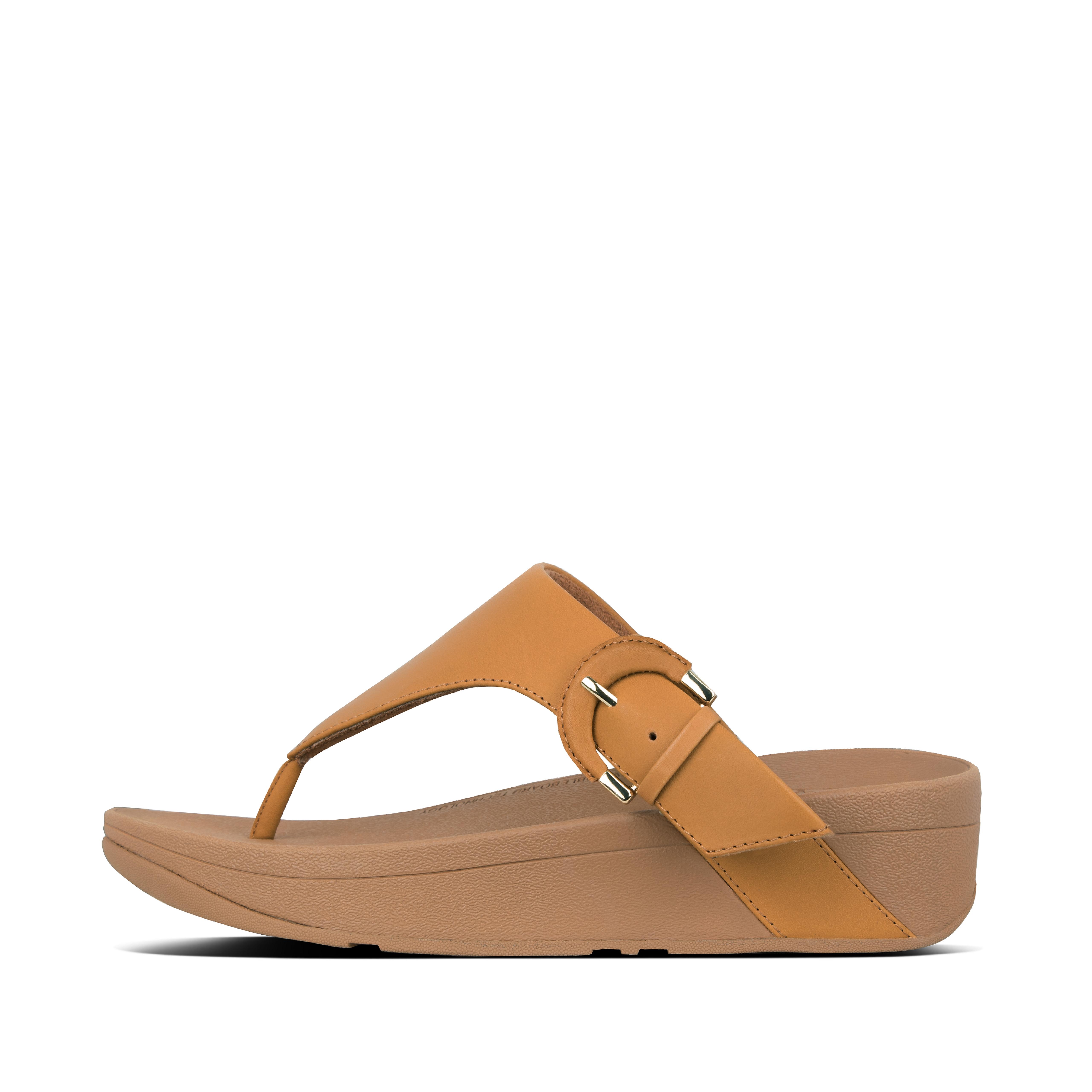 Women's Lottie Leather Toe-Post Sandals | FitFlop UK