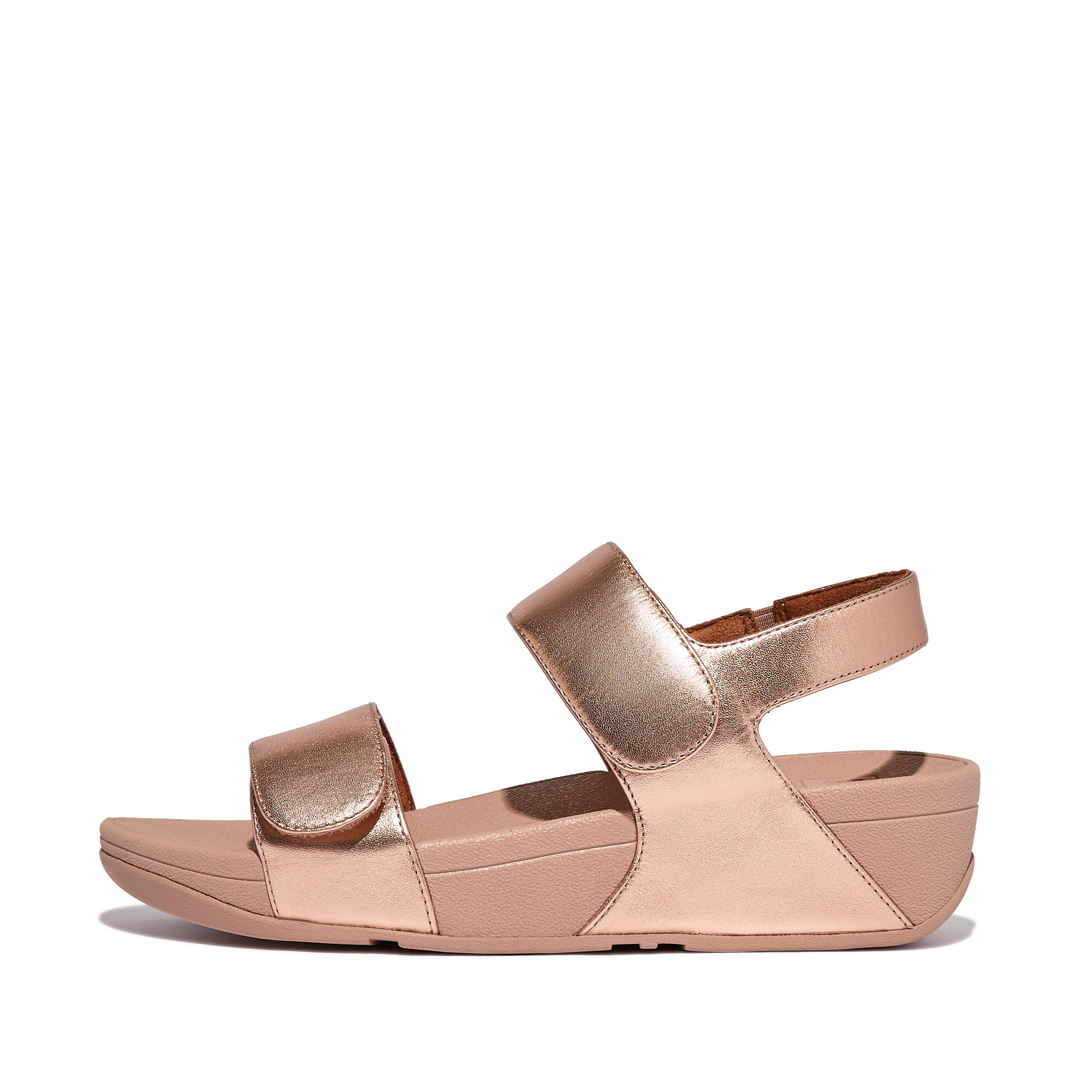 Women LULU Adjustable Leather Sandals, Full Price