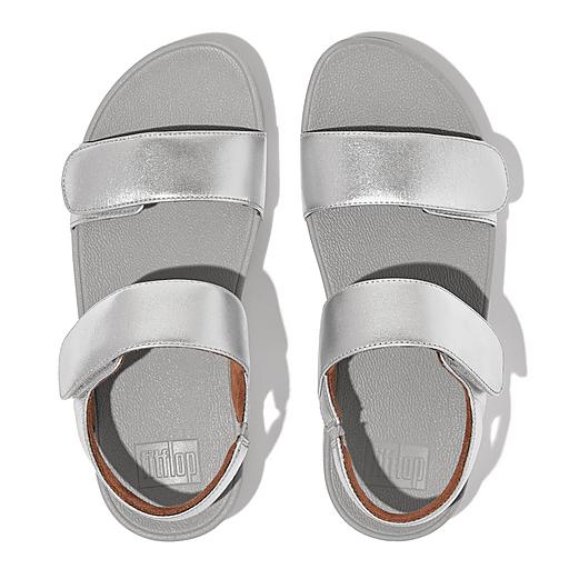 Women s Adjustable Metallic Leather Sandals FitFlop US