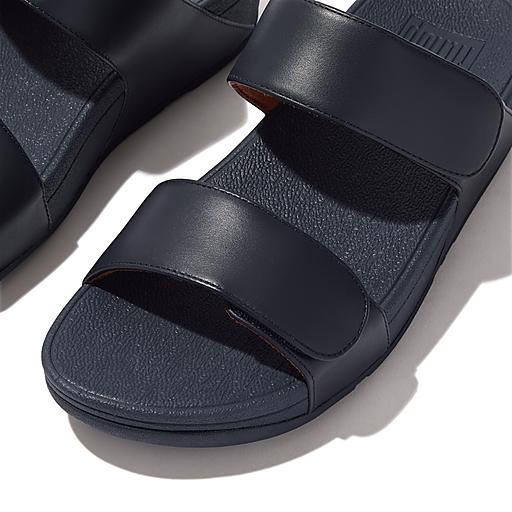 Women s Lulu Adjustable Metallic Leather Slides FitFlop UK