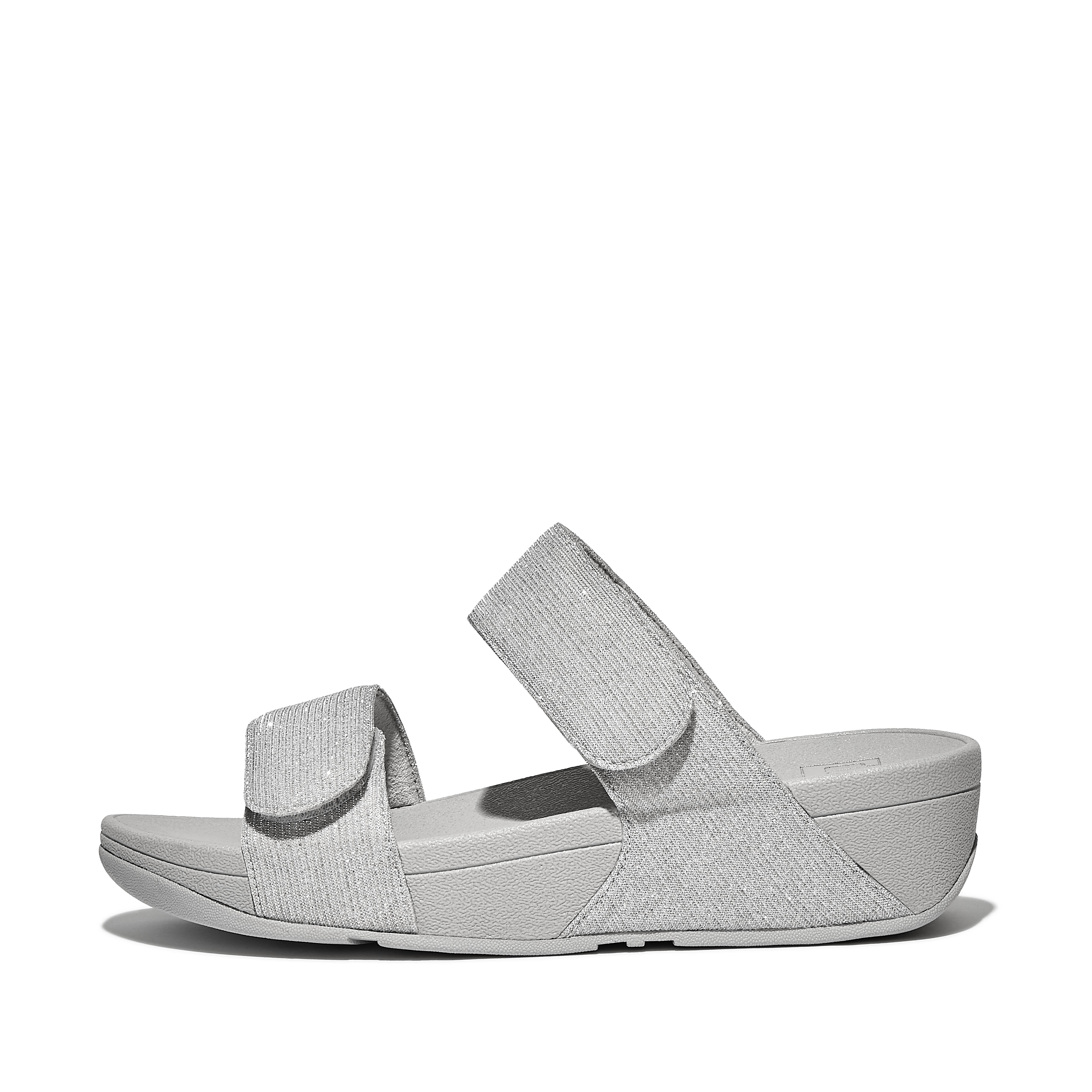 Women LULU Adjustable Shimmerlux Slides, Outlet