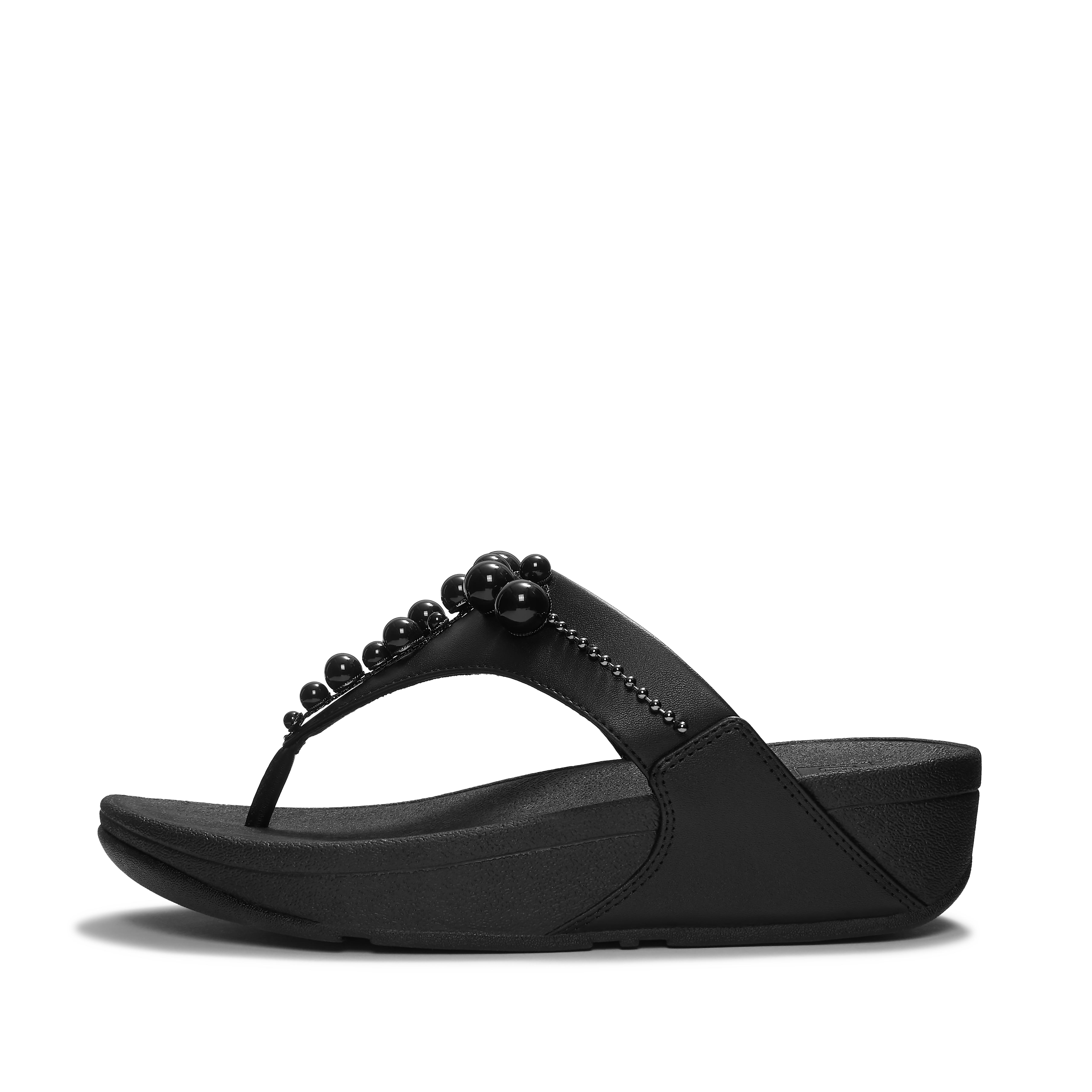 LULU Leather Toe-Post Sandals
