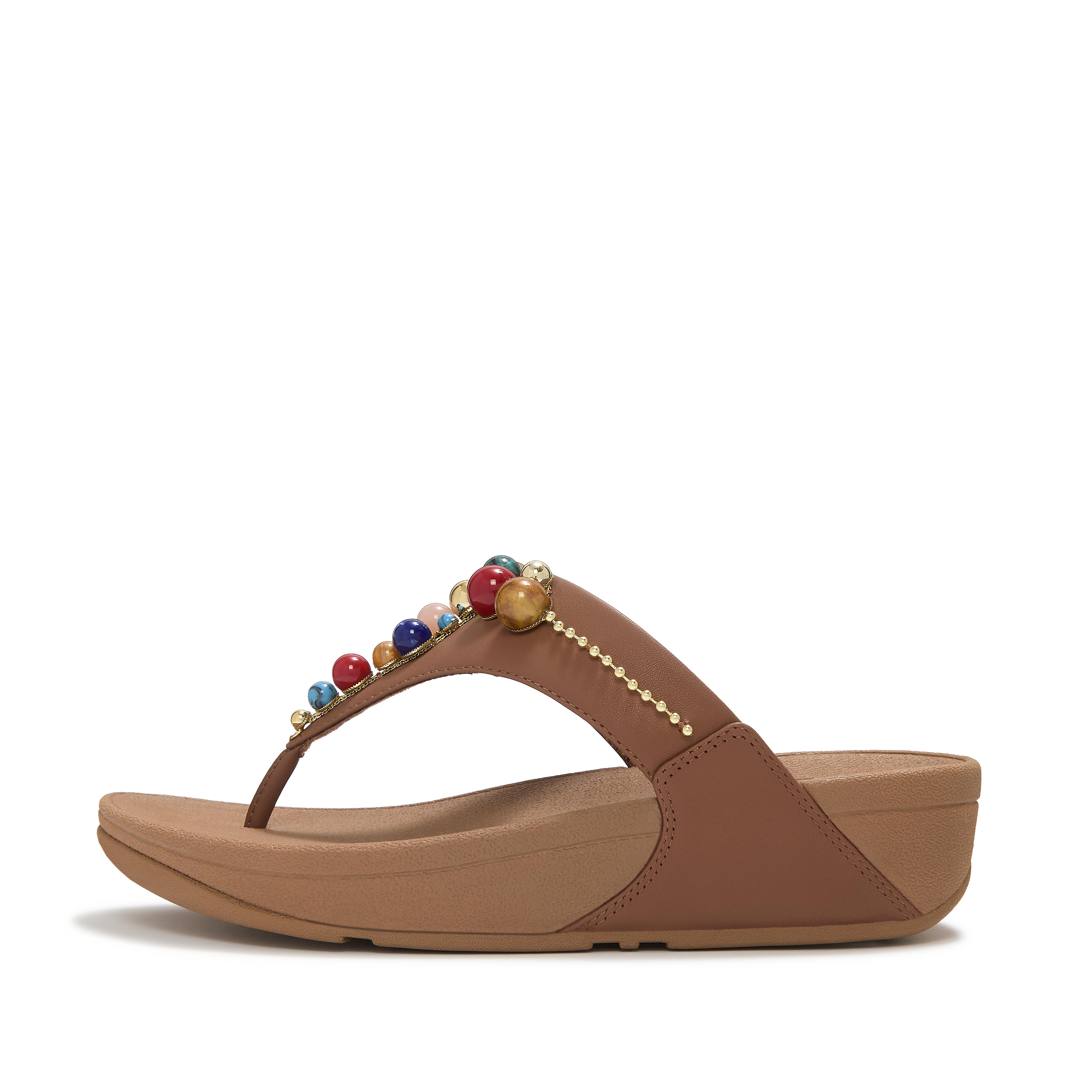 LULU Leather Toe-Post Sandals