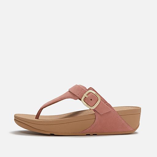 靴 FitFlop TOE POST Nude Rose Mix US 07 LULU-BUCKLE-SUEDE-TOE-POST-