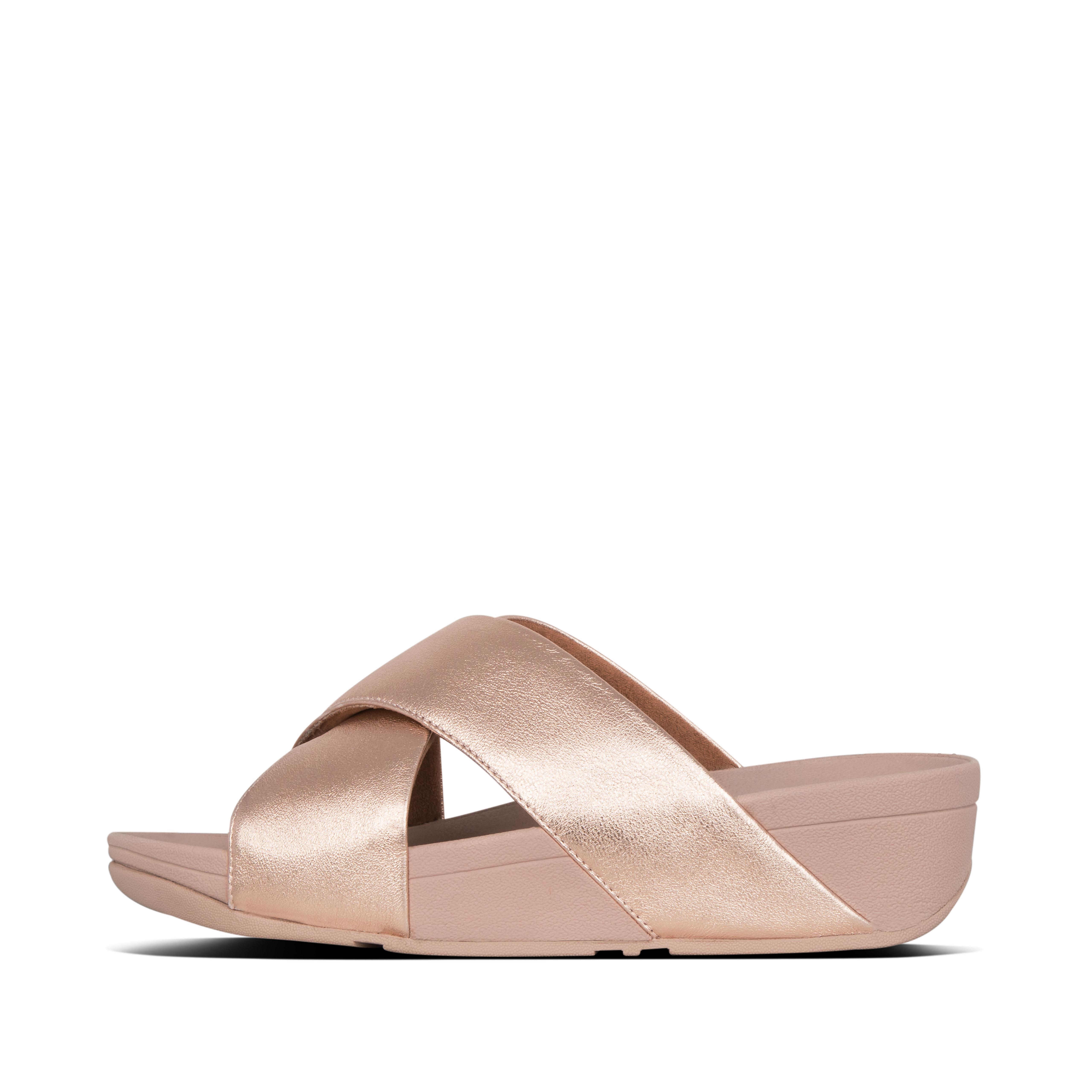 fitflop rose gold sandals