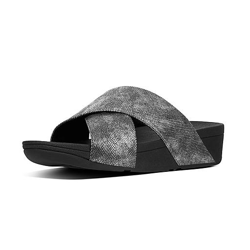 fitflop lulu cross slide shimmer