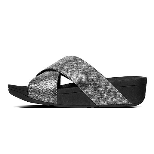 fitflop lulu cross slide shimmer