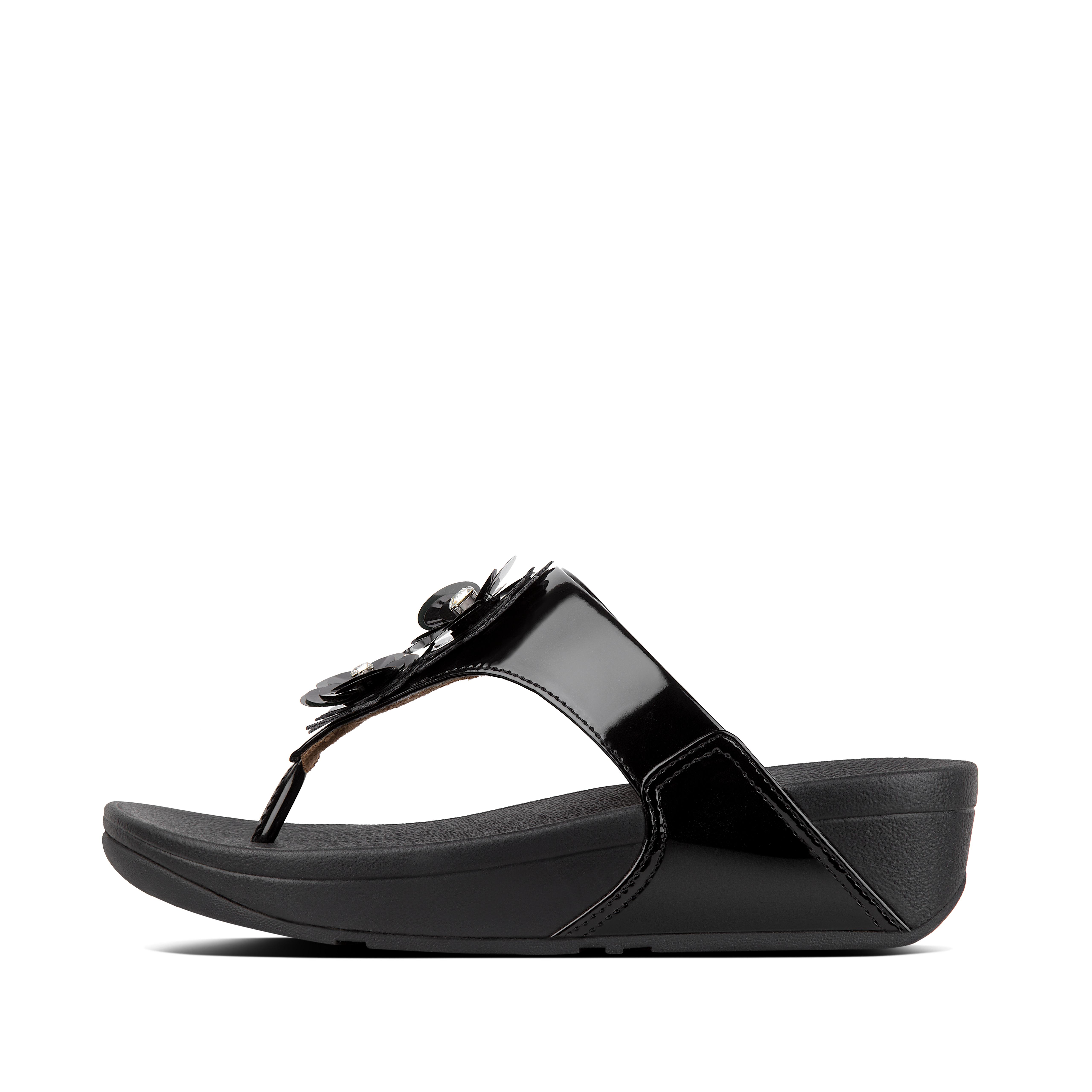 Women s LULU Faux Leather Toe Thongs FitFlop US