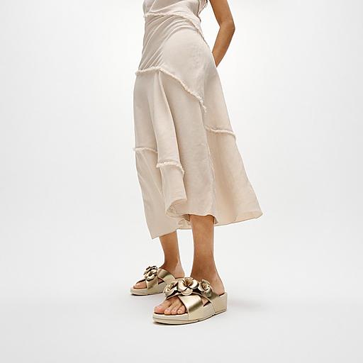 Women's Lulu Flower Leather Slides | FitFlop CA