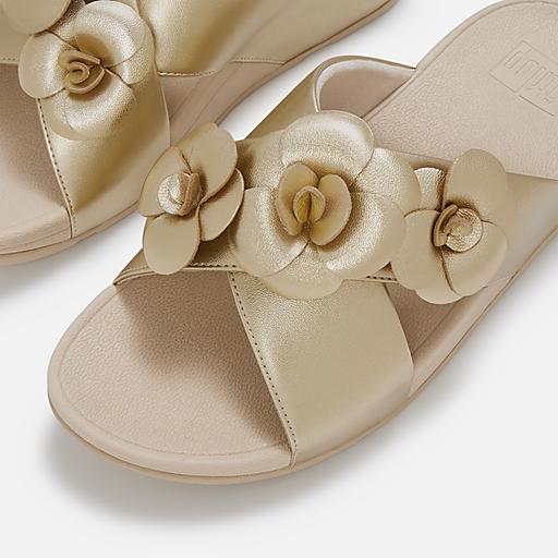 Women's Lulu Flower Leather Slides | FitFlop CA