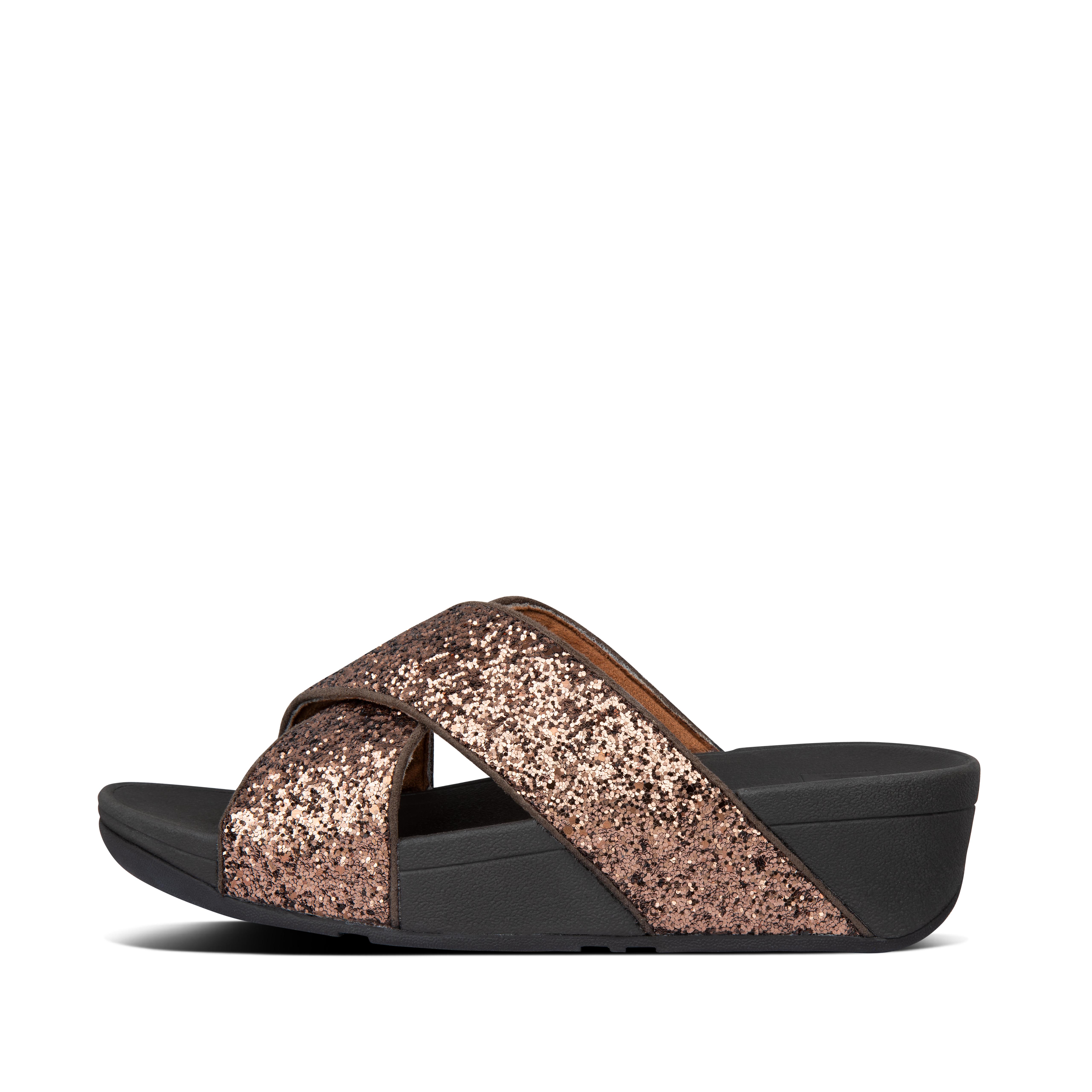 glitter sandals slides