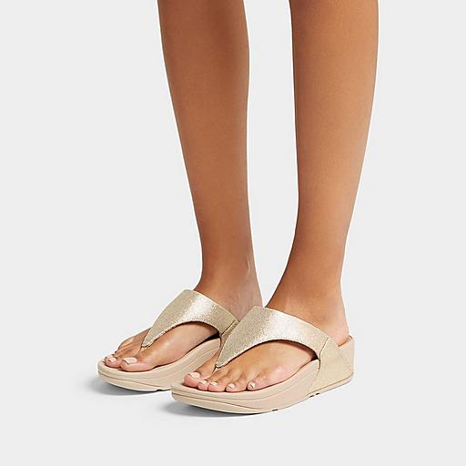 Fitflop Lulu Leather | Rose Gold | Womens Toe Post Sandals