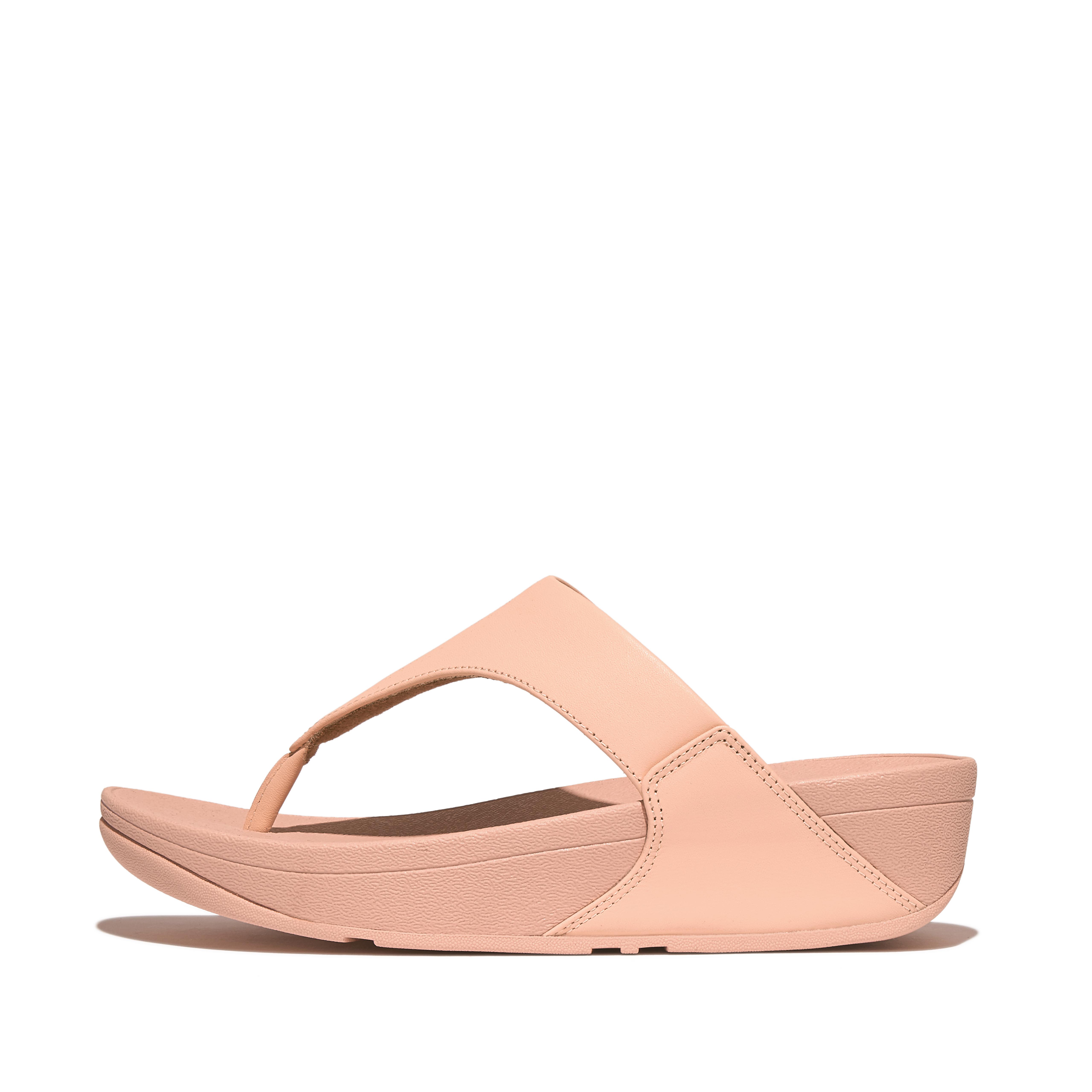 Fitflop Leather Toe-Post Sandals,Blushy