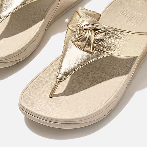 Fitflop Lulu Padded Knot Toe-Post サンダル Amazon.com | FitFlop Women's Lulu Padded-Knot Metallic