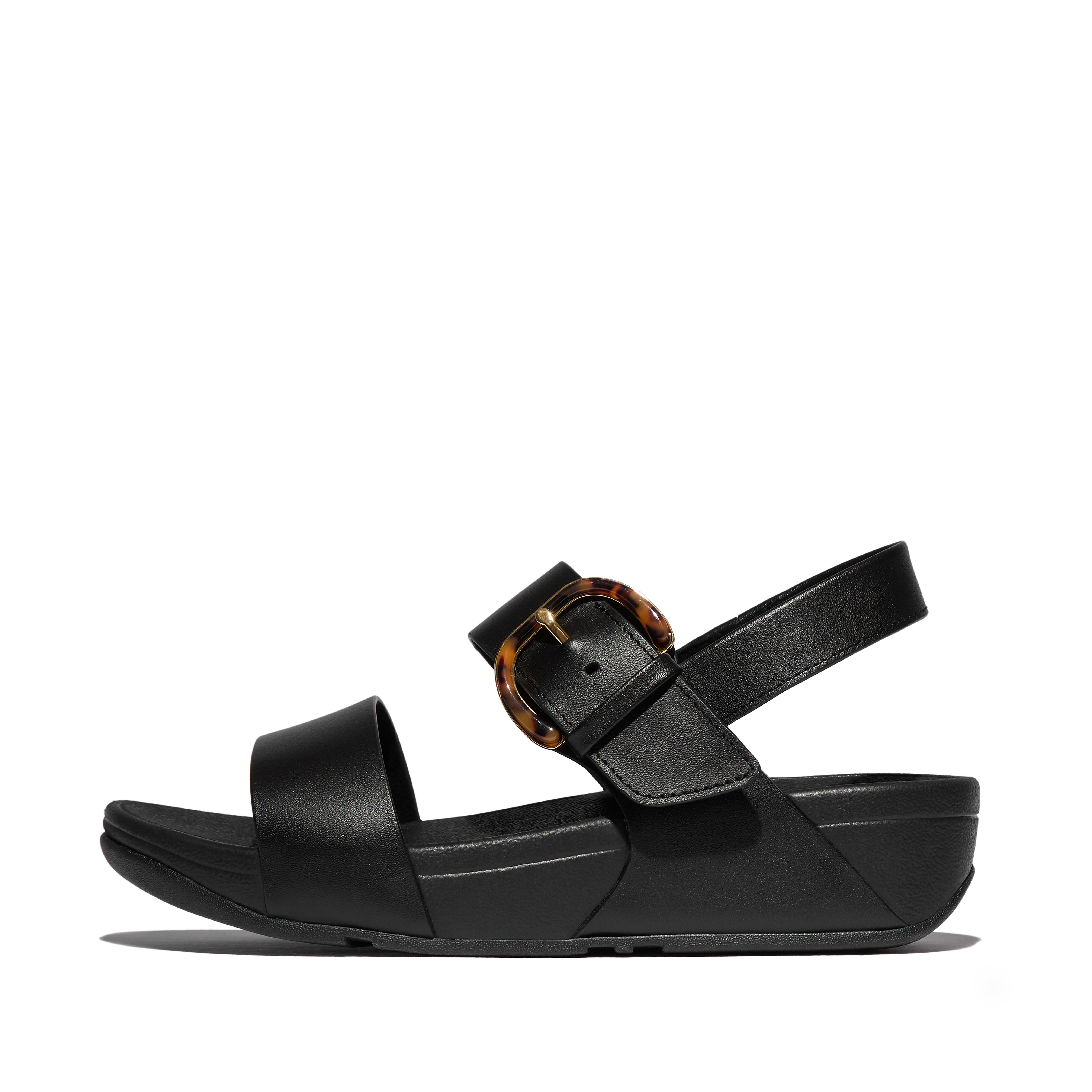 【FitFlop】★LULU LASERCRYSTAL LEATHER BACK-STRAP SANDALS★ LULU-VELCRO-ADJ-SANDAL-LEATHER