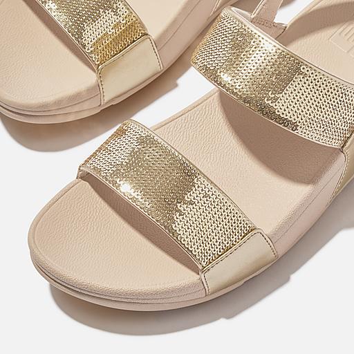 Women's Lulu Sequin-Covered-Fabric-Faux-Leather-Pu