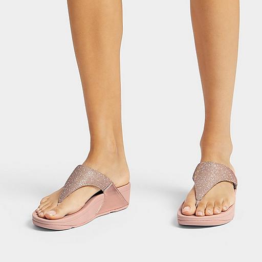 Women's Lulu Glitz-Mesh-Polyester Toe-Thongs | FitFlop CA