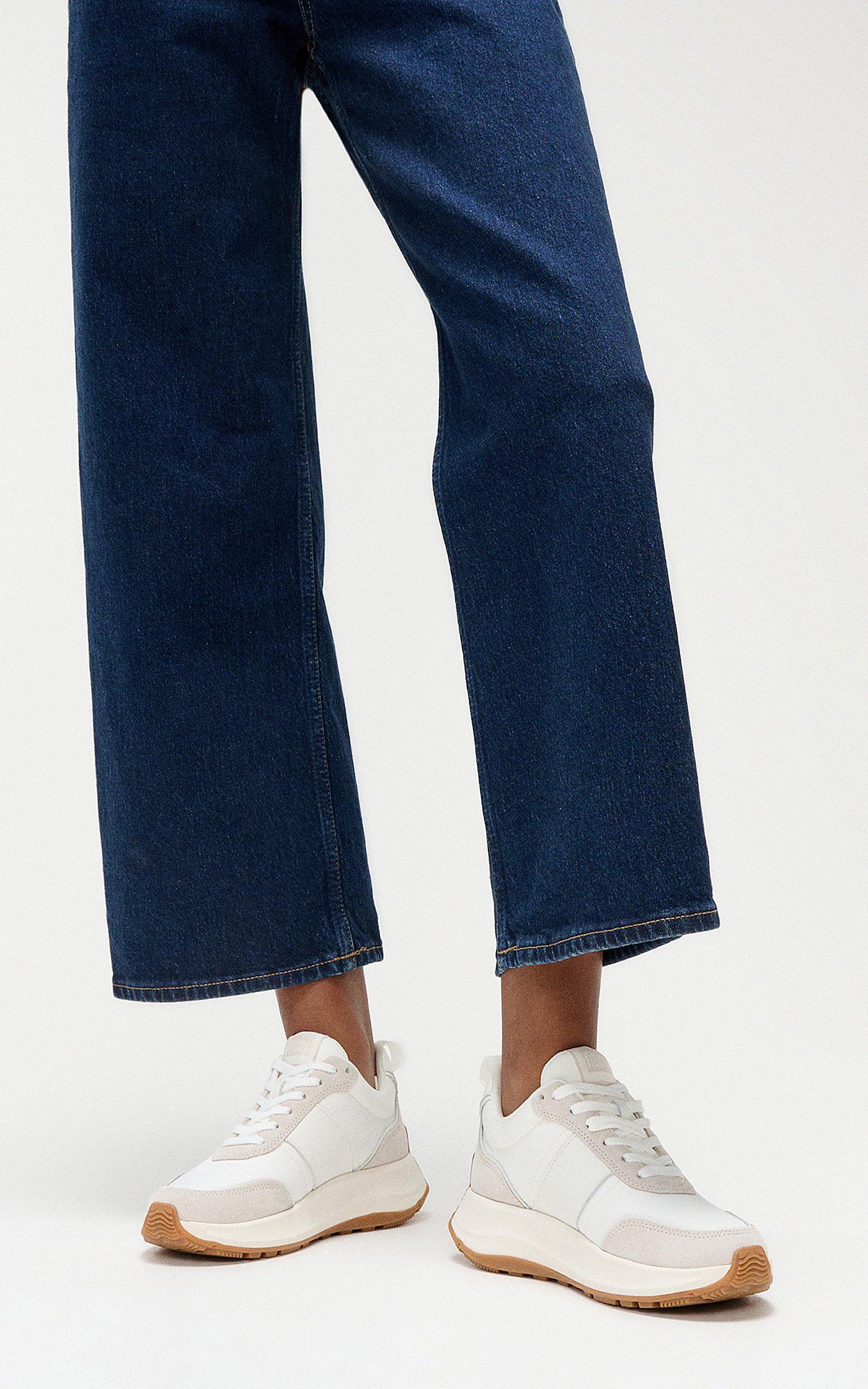 F-MODE Flow Fabric/Suede/Leather Flatform Trainers